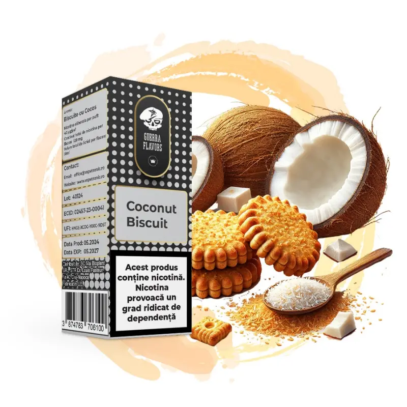 Lichid GuerraLiq 10 ml - COCONUT BISCUIT Lichid GuerraLiq 10 ml - COCONUT BISCUIT