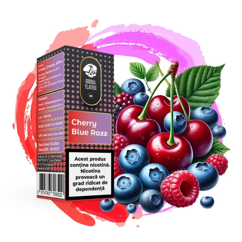 Lichid GuerraLiq 10 ml - CHERRY BLUE RAZZ Lichid GuerraLiq 10 ml - CHERRY BLUE RAZZ