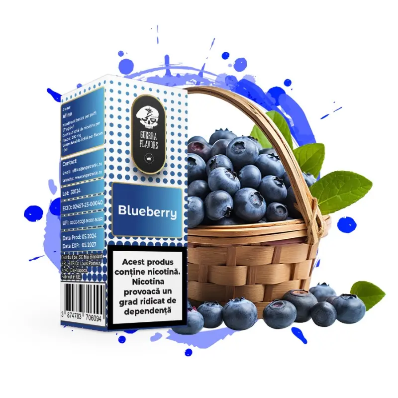 Lichid GuerraLiq SALT 10 ml - BLUEBERRY 20 MG Lichid GuerraLiq SALT 10 ml - BLUEBERRY 20 MG