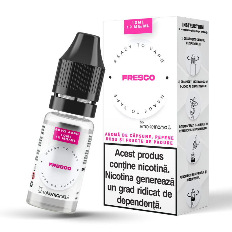 Lichid SmokeMania 10ml - Fresco 12mg Lichid SmokeMania 10ml - Fresco 12mg