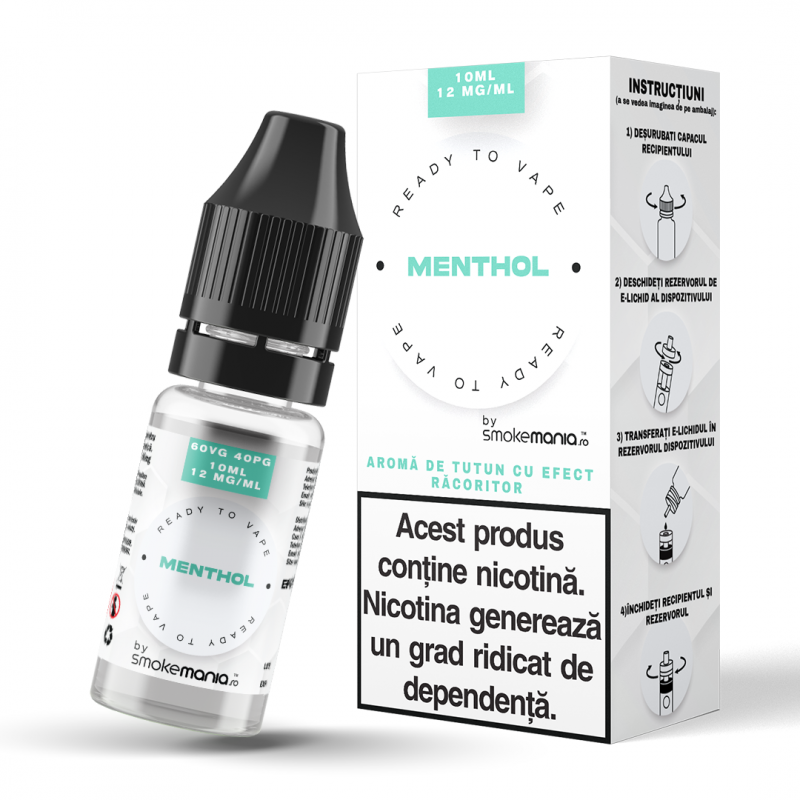 Lichid SmokeMania 10ml - Menthol 12mg Lichid SmokeMania 10ml - Menthol 12mg