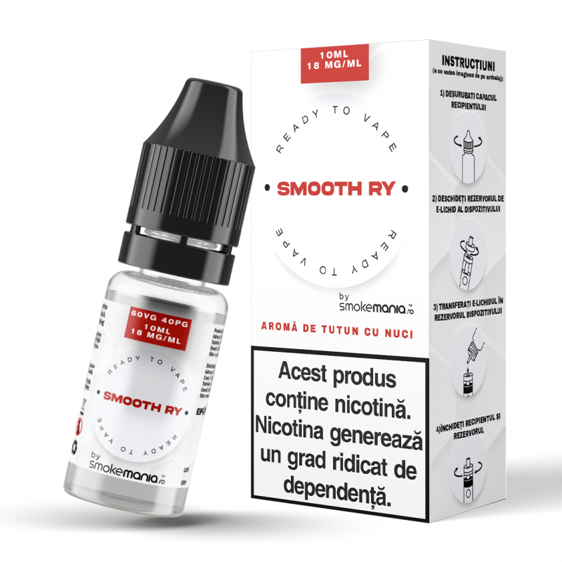 Lichid SmokeMania 10ml - Smooth RY 18mg Lichid SmokeMania 10ml - Smooth RY 18mg