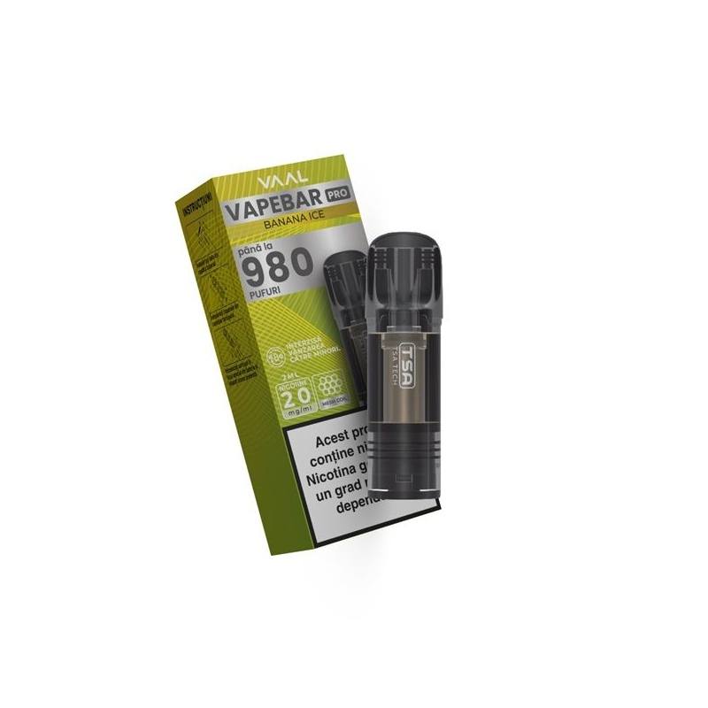 Cartus Vapebar PRO 980 pufuri 20mg - Banana Ice Cartus Vapebar PRO 980 pufuri 20mg - Banana Ice