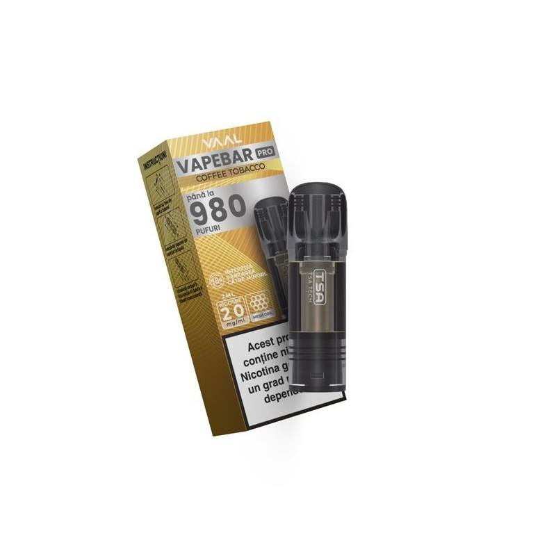 Cartus Vapebar PRO 980 pufuri 20mg - Coffee Tobacco