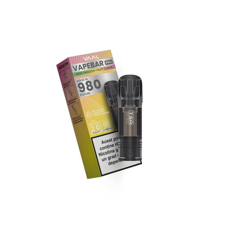 Cartus Vapebar PRO 980 pufuri 20mg - Kiwi Passion Fruit Guava