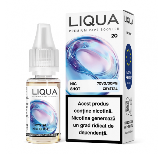 Shot Nicotina Liqua Crystal 10ml - 20mg - 70VG-30PG