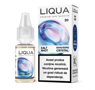 Shot Nicotina Liqua Crystal 10ml - NicSalt - 50VG-50PG