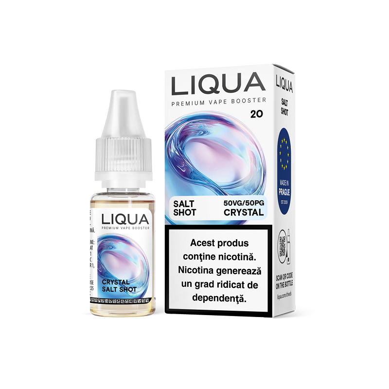 Shot Nicotina Liqua Crystal 10ml - NicSalt - 50VG-50PG Shot Nicotina Liqua Crystal 10ml - NicSalt - 50VG-50PG