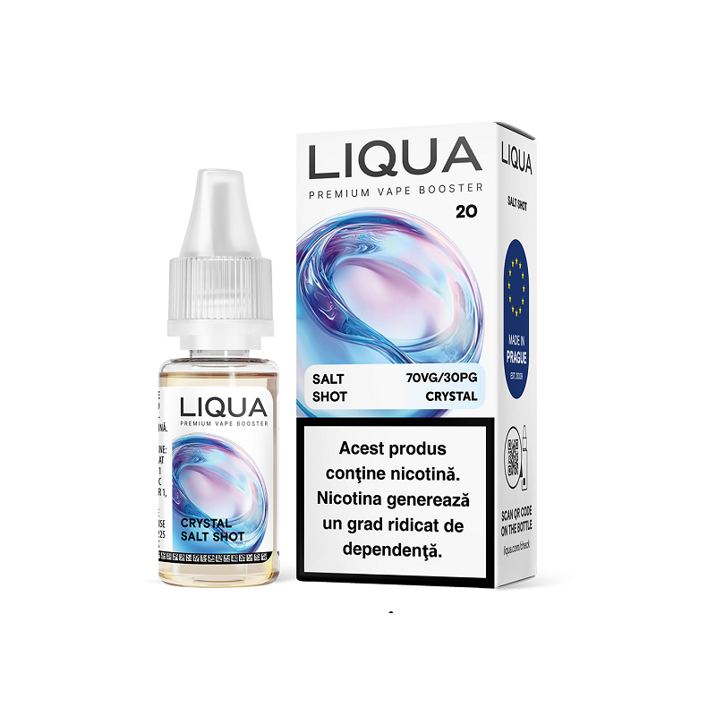 Shot Nicotina Liqua Crystal 10ml - NicSalt - 70VG-30PG Shot Nicotina Liqua Crystal 10ml - NicSalt - 70VG-30PG