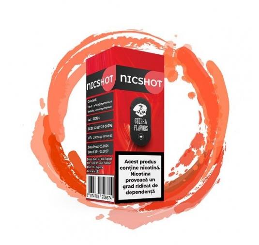 Shot Nicotina Nicshot Guerra Flavors 10ml - 20mg - 50VG-50PG