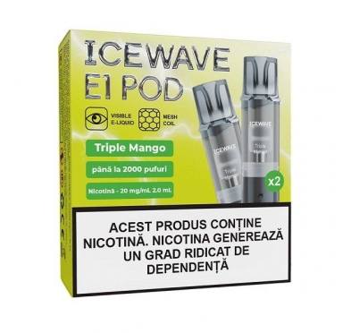 Set 2 cartuse Icewave E1 2ml 20mg - Triple Mango